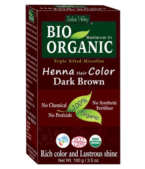 Indus Valley Organic Henna Hair Color Dark Brown