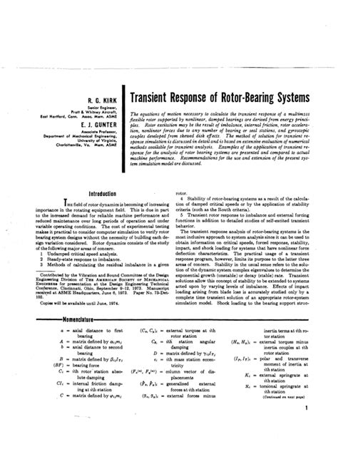 (PDF) Transient journal bearing analysis