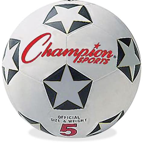 CSISRB5 - Champion Sports Rubber Soccer Ball Size 5 - 8.75" - Size 5 - Rubber, Nylon - Black ...