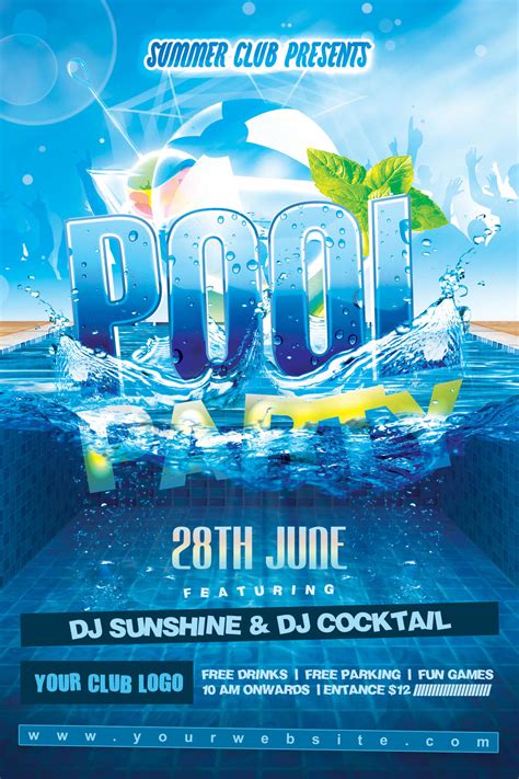 Summer Pool Party Flyer by Dilanr on DeviantArt