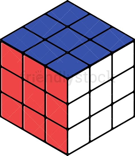 Solved Rubik's Cube Cartoon Vector Clipart - FriendlyStock