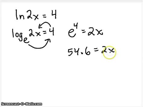 Example Of Natural Logarithm