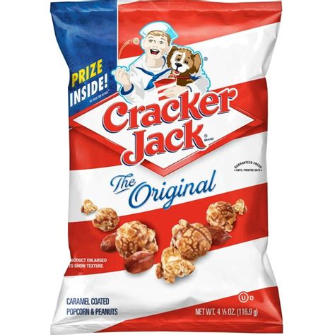 Cracker Jack Original Caramel Coated Popcorn & Peanuts, 4.125 oz Bag - Walmart.com - Walmart.com