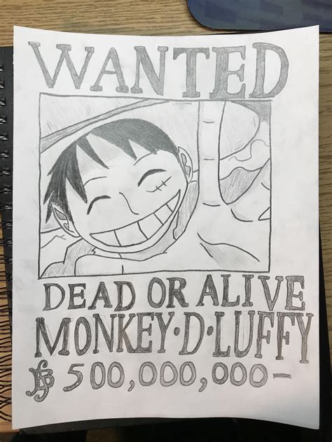 Poster Wanted Luffy