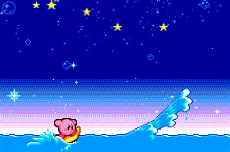 Kirby Surfing Pixel Art