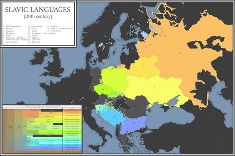 20th century Slavic languages + Pannonian and Polabian, OC | Language map, Imaginary maps, Language