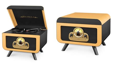 5/1 Tabletop Record Player with Bluetooth, CD Player, and Turntable | Groupon