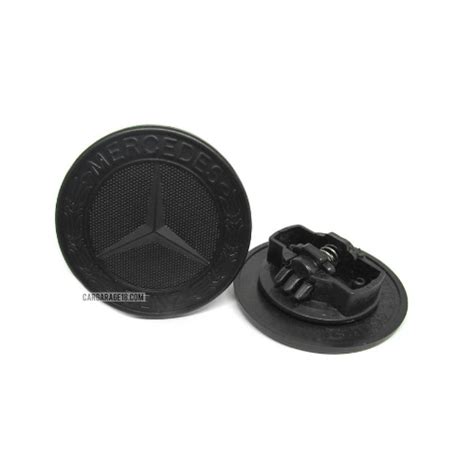 BLACK MERCEDES BENZ HOOD EMBLEM SIZE 57mm