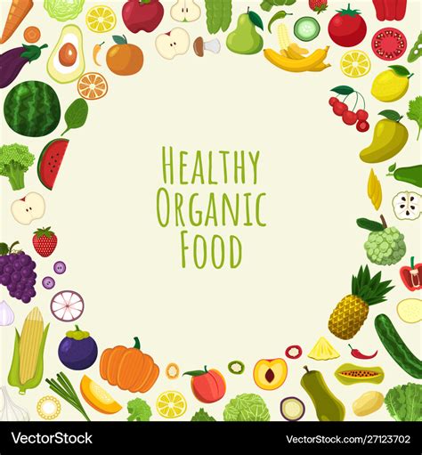 Healthy organic food Royalty Free Vector Image