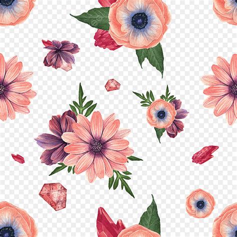 Beautiful Watercolor Flower Vector Hd PNG Images, Beautiful Watercolor Flowers Pattern ...