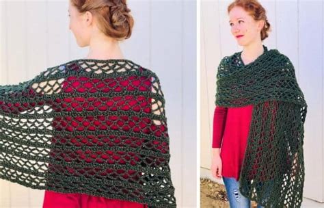 Easy Rectangular Crochet Shawl Pattern - (FREE!)