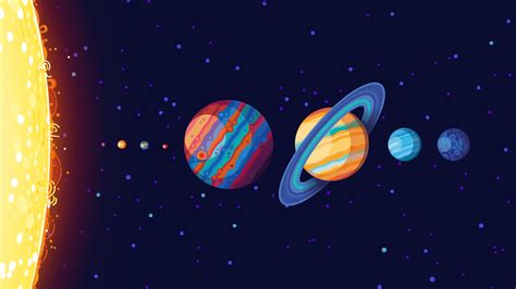 Solar System To Scale Wallpaper