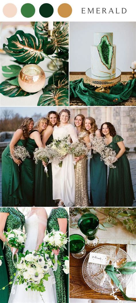 ️ 16 Dark Green & Emerald Wedding Color Palette Ideas 2024 | Colors for ...