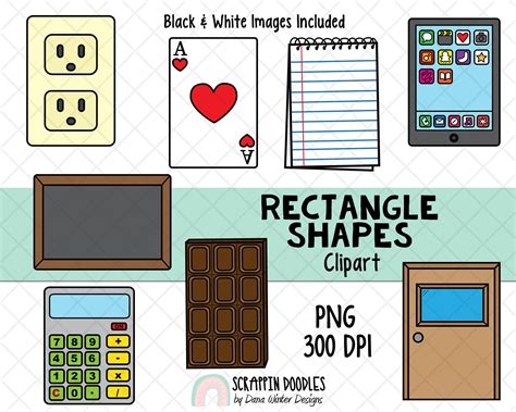 Shapes Clip Art Real Life Rectangle Shapes Clipart Geometric Shapes 3D ...