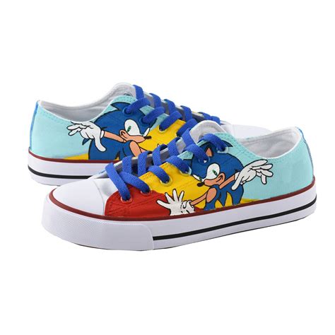 Sonic the Hedgehog Shoes Custom Hand Painted Canvas Sneakers Custom Design Unique Birthday ...