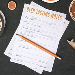 DIY Beer Tasting Notes - Free Printable Download