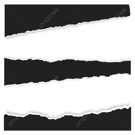 Torn Black Paper Pack Vector, Torrent, Black Paper, Paper PNG and Vector with Transparent ...