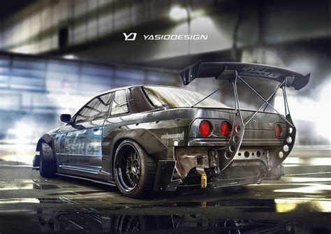 YASIDDESIGN, Render, Artwork, Car, Tuning, Nissan, Nissan Skyline R32 ...