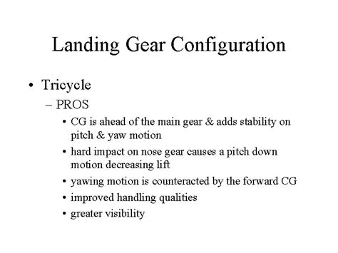 Design Chapter 8 Second half Landing Gear Configuration