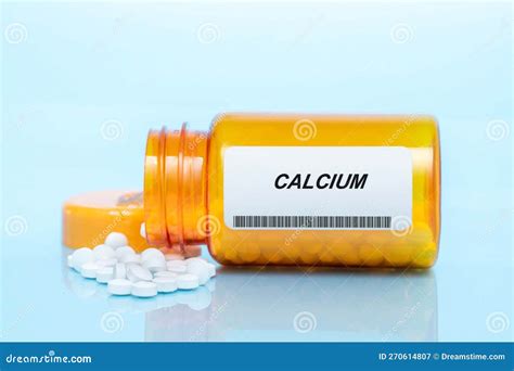 Calcium Drug in Prescription Medication Pills Bottle Stock Image ...