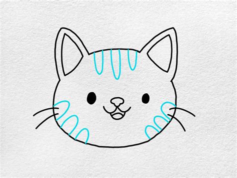 Easy Cat Face Drawing - HelloArtsy