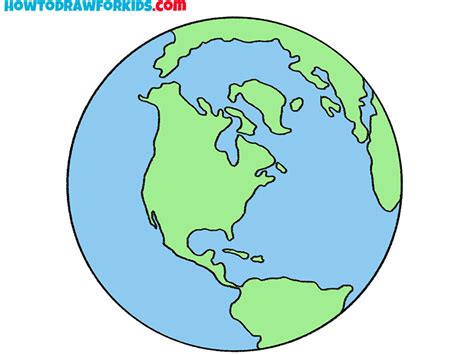 World Map Drawing For Kids