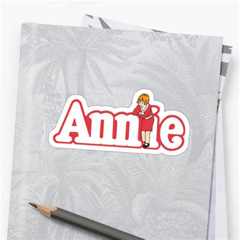 "Annie- Musical Logo " Sticker by Anatomyofart | Redbubble