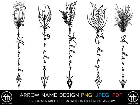 Custom Arrow Name Design 1 Arrow Tattoo Design Custom Tattoo - Etsy Canada