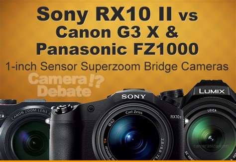 Sony RX10 II vs Canon G3 X vs Panasonic FZ1000