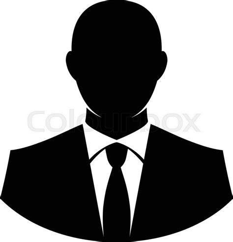 Businessman in suit head vector icon | Stock vector | Colourbox