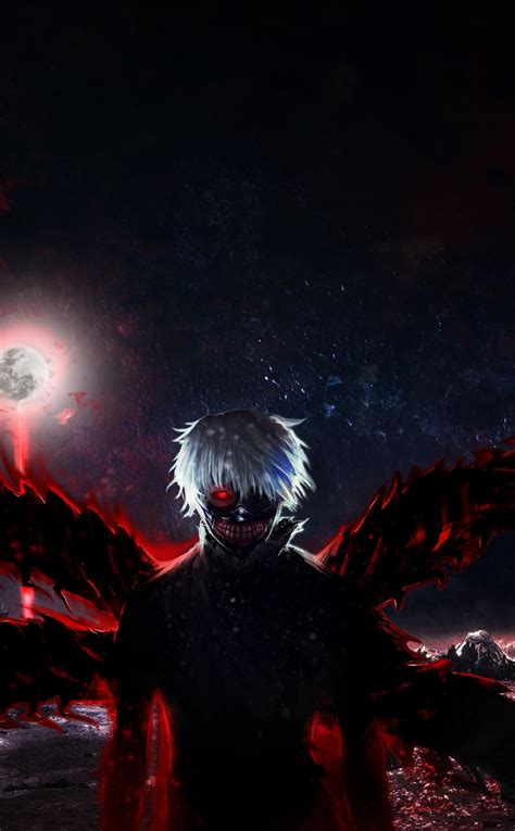 Download wallpaper 950x1534 tokyo ghoul, dark, anime boy, artwork, iphone, 950x1534 hd ...