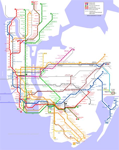 High Resolution New York Subway Map - Carolina Map