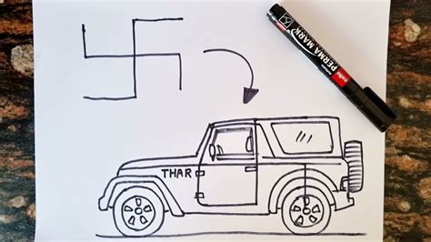 Update 73+ mahindra thar sketch best - seven.edu.vn