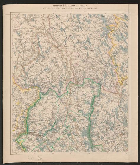 General map of the Grand Duchy of Finland 1863 Sheet E3 - PICRYL Public ...