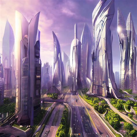 ArtStation - [AI] Futuristic Green City Skyline