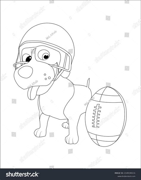 Dog Playing Football Cartoon Illustration Funny Stock Vector (Royalty Free) 2149190131 ...