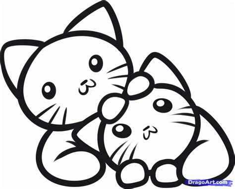 Cute Kitten Printable Coloring Pages - Coloring Home