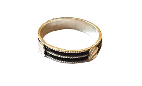 Buy DMK Black Color Silver Elephant Hair Ring for Men, 2.2 Inch at ...