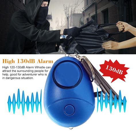 Personal Alarm 120 130dB Safe Sound Emergency Self Defense Security Alarm Keychain LED ...