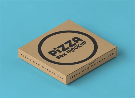 Free Corrugated Pizza Box Packaging Mockup PSD - Good Mockups