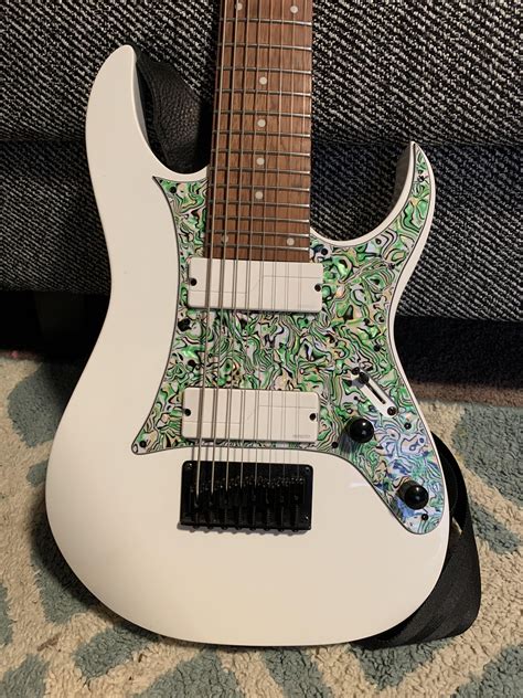 Modded my RG8 with a pickguard and abasi pickups. Also leveled the ...