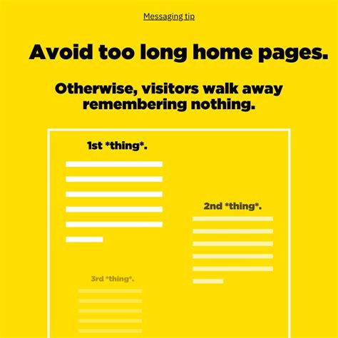 Avoid long home pages. Your information hierarchy needs to stem from that. | Wynter posted on ...