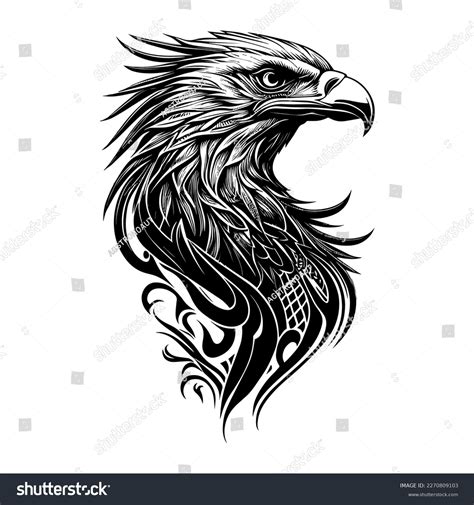 Eagle Tribal Tattoo Design Representing Strength Stock Vector (Royalty ...