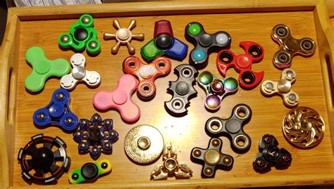 My fidget spinner collection. I had more but I've lost and broken a few ...