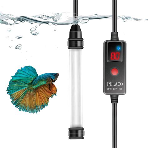 Buy PULACO 50 Watt Mini Aquarium Heater, Small Fish Tank Heater for 5-12 Gallon Fish Tanks ...