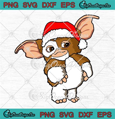 Gizmo Santa Hat Gremlins Christmas SVG, Kids Merry Xmas Day SVG PNG EPS ...