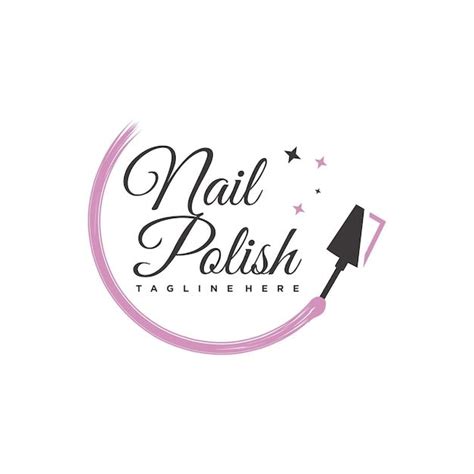 Nail Polish Logo with Modern Creative Design