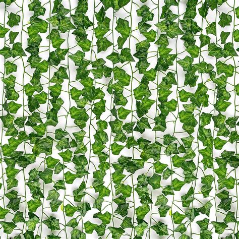 Buy 18 Pack 126 Feet Fake Vines with Fake Leaves for Bedroom Fake Leaves Artificial Ivy Garland ...