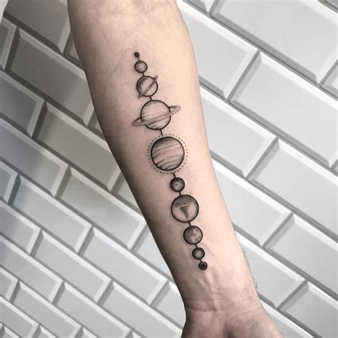 Lined planets tattoo on the left forearm Skull Tatto, Neck Tatto, Bee Tattoo, Waves Tattoo, Moon ...