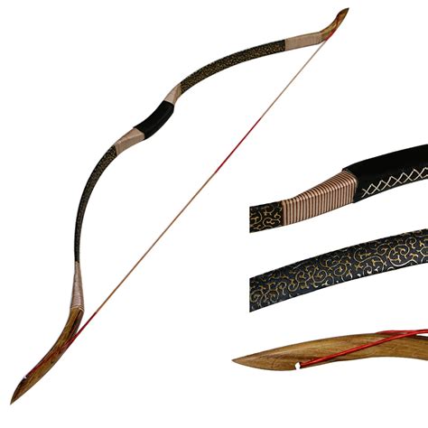 1 piece archery tradtional bow wooden recurve bow 40lbs long bow-in Bow & Arrow from Sports ...